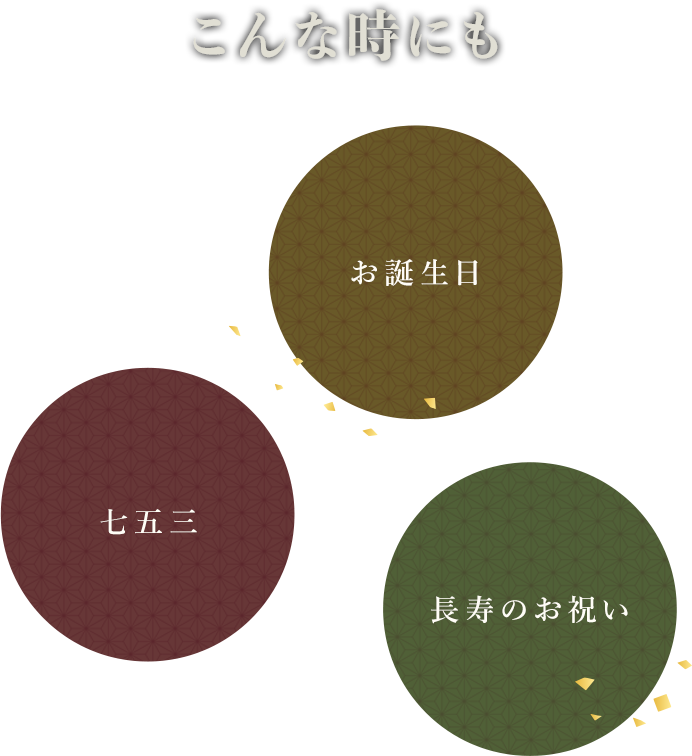 こんな時にも　お食い初め・七五三・長寿のお祝い